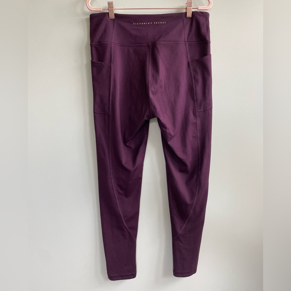 Victoria's Secret Sport High Rise Full Length Plum Leggings with Side Pockets